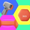 SONGMICS hanteliai, 2 vnt. rinkinys, 2 x 1kg