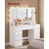 Songmics Kosmetinis staliukas su veidrodžiu 40 x 107 x 144 cm