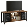 TV staliukas Songmics Vasagle TV spintelė su atvirais skyriais 40 x 120 x 50 cm vintažinė ruda-juoda