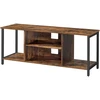 TV staliukas Songmics Vasagle TV spintelė su atvirais skyriais 40 x 120 x 50 cm vintažinė ruda-juoda