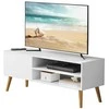 TV staliukas Songmics TV spintelė 120x40x49 cm medinė balta