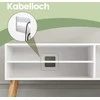 TV staliukas Songmics TV spintelė 120x40x49 cm medinė balta