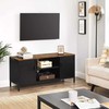 Songmics TV staliukas, 120x40x55 cm, ruda, juoda