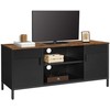 Songmics TV staliukas, 120x40x55 cm, ruda, juoda