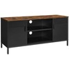 Songmics TV staliukas, 120x40x55 cm, ruda, juoda