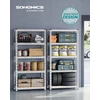 Songmics Plieninė lentyna su reguliuojamomis lentynomis 40x90x180 cm