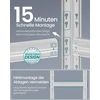 Songmics Plieninė lentyna su reguliuojamomis lentynomis 40x90x180 cm