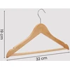 Songmics Vaikiškos drabužių pakabos, 32x1,2x19 cm, natūralios, medinės