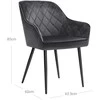 Songmics Valgomojo kėdė, 62,5x60x85 cm, pilka