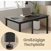 Songmics Valgomojo stalas 70x110x77 cm juodas
