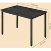 Songmics Valgomojo stalas 70x110x77 cm juodas