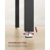 Songmics Valgomojo stalas 70x110x77 cm Rudas ir juodas plienas