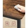 Songmics Valgomojo stalas 70x110x77 cm Rudas ir juodas plienas