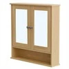 Songmics Spintelė su veidrodžiais 2 durų ir atvira lentyna 13x56,5x58,5 cm