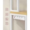 Songmics Virtuvės lentyna 60x40x170 cm ąžuolo auksas ir balta, pagaminta iš medžio drožlių plokštės ir plieno