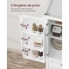 Songmics Virtuvės sandėliavimo spintelė 76x40x182 cm Balta MDF