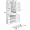 Songmics Virtuvės sandėliavimo spintelė 76x40x182 cm Balta MDF