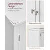 Songmics Vonios kambario grindų spintelė 60x30x110 cm balta MDF