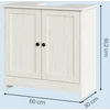 Songmics Vonios kambario praustuvo spintelė 30x60x61,2 cm balta mediena