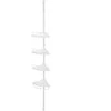 Songmics Vonios kampinė lentyna, 35x25x85-305 cm, balta