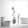 Songmics Vonios kampinė lentyna, 35x25x85-305 cm, balta