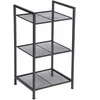 Songmics Vonios lentyna, metalas, 38x30x73.5 cm, juoda