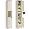 Songmics Vonios spintelė 30x30x170 cm balta mediena