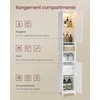 Songmics Vonios spintelė 30x30x170 cm Balta MDF