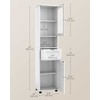 Songmics Vonios spintelė 40x30x165 cm Balta Saugykla