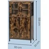 Songmics Virtuvės spintelė VASAGLE su reguliuojamomis lentynomis 60x30x108 cm