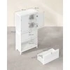 Songmics Vonios spintelė 60x30x110 cm Balta MDF
