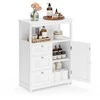 Songmics Vonios spintelė 60x30x80 cm Balta Saugykla