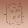 Songmics Spintelė 60x30x80 cm balta
