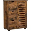 Songmics Vonios spintelė 60x30x80 cm Ruda drožlių plokštė