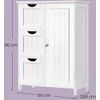 Songmics Vonios kambario spintelė VASAGLE su 3 stalčiais 30 x 60 x 81 cm