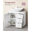 Songmics Vonios spintelė 70x30x63,8 cm Balta Saugykla