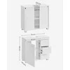 Songmics Vonios spintelė 70x30x63,8 cm Balta