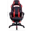 Songmics Žaidimų kėdė 65.5x70.9x112-122 cm Juoda Reguliuojama