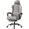 Songmics Ergonomiška žaidimų kėdė su pakoju ir spyruoklinėmis pagalvėlėmis 70x70x(123,5-133) cm