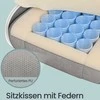Songmics Ergonomiška žaidimų kėdė su pakoju ir spyruoklinėmis pagalvėlėmis 70x70x(123,5-133) cm