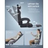 Songmics Žaidimų kėdė Ergonomiška darbo kėdė Rašalo juoda dirbtinė oda