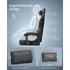 Songmics Žaidimų kėdė Ergonomiška darbo kėdė Rašalo juoda dirbtinė oda