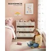 Songmics Žaislų organizatorius 62,5x29,5x60 cm baltas audinio laikymas