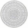 SONGMICS HOME Apvalus kilimas 120 cm Boho stiliaus balandžio pilkos spalvos