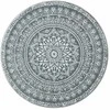SONGMICS HOME Apvalus kilimas 120 cm Boho stiliaus antracito pilkos spalvos