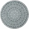 SONGMICS HOME Apvalus kilimas 160 cm skersmens Boho stiliaus antracito pilkos spalvos