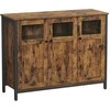 Songmics Vasagle Komoda vintage ruda-juoda