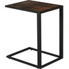 Homcom Šoninis C formos staliukas Kavos staliukas Kavos staliukas Stovimas staliukas Metalas MDF Rustic-ruda 40.6 x 50.8 X 64.2 cm