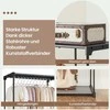 Songmics Drabužių kabykla su lentynomis, 112x43x165 cm, pilka
