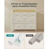 Songmics Komoda 7 medžiaginiai stalčiai su rankenėlėmis kreminės baltos spalvos-debesų baltos spalvos